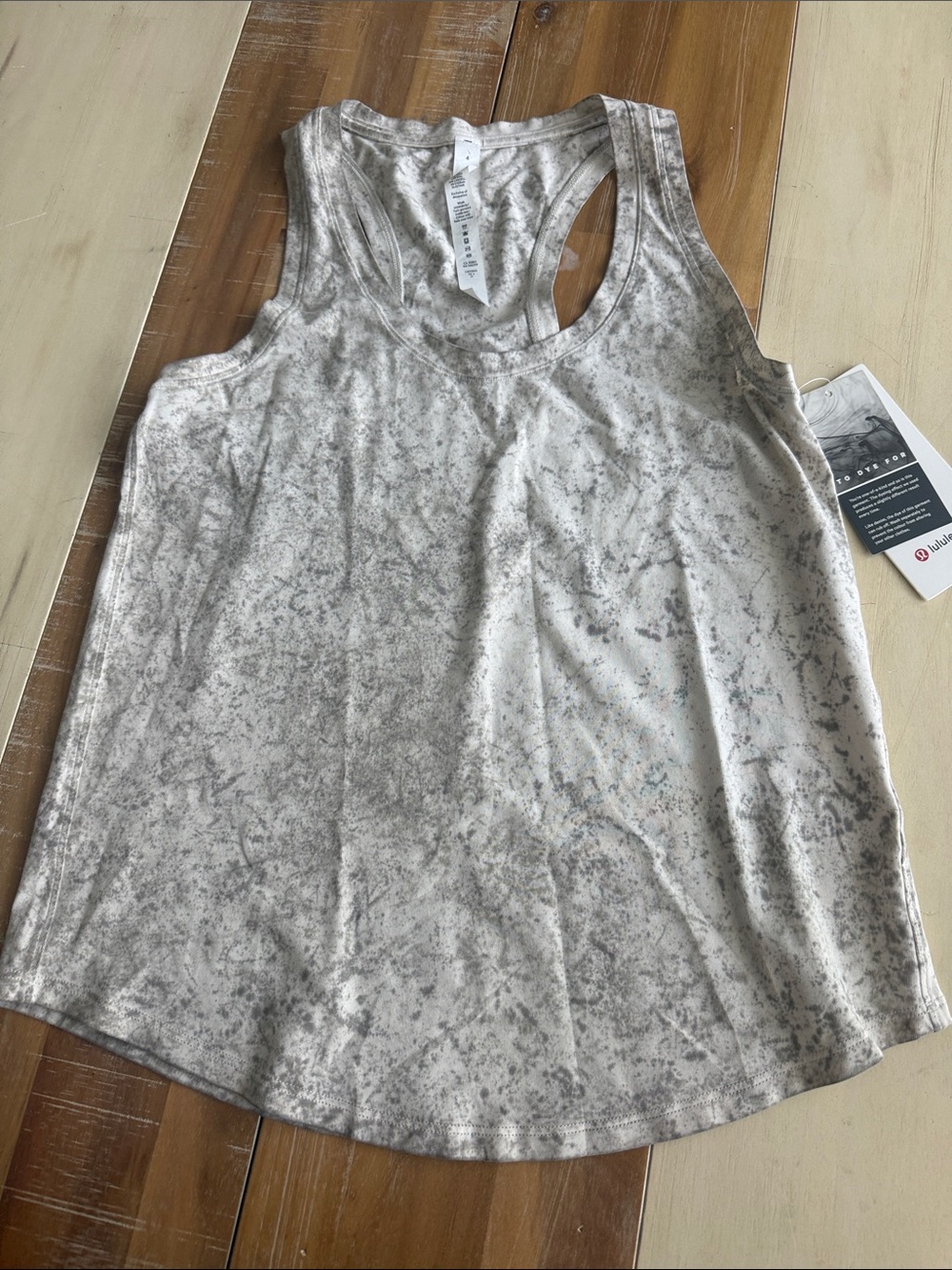 lululemon athletica Gray Marble-Print Racerback Tank